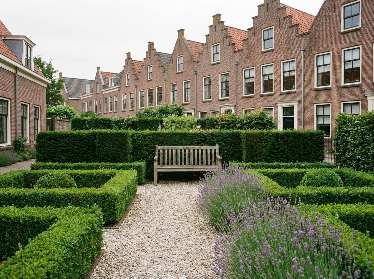 Moderne achtertuin met zwemvijver in Amsterdam-Zuid